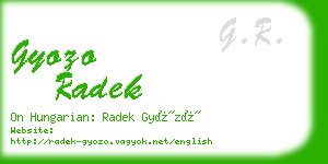 gyozo radek business card